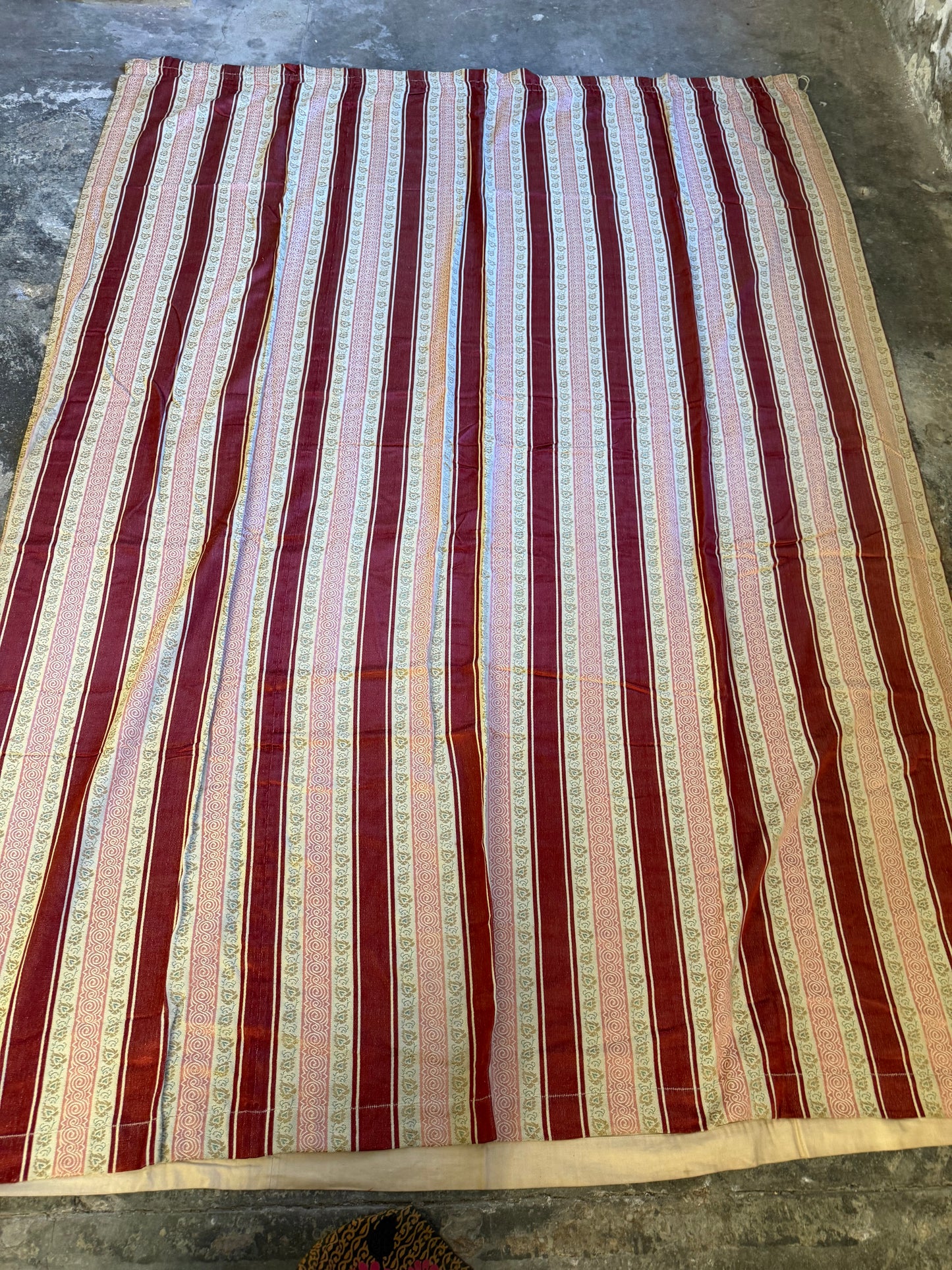 Penicuik House, Scotland ~ Two Pairs of Regency Stripe Curtains