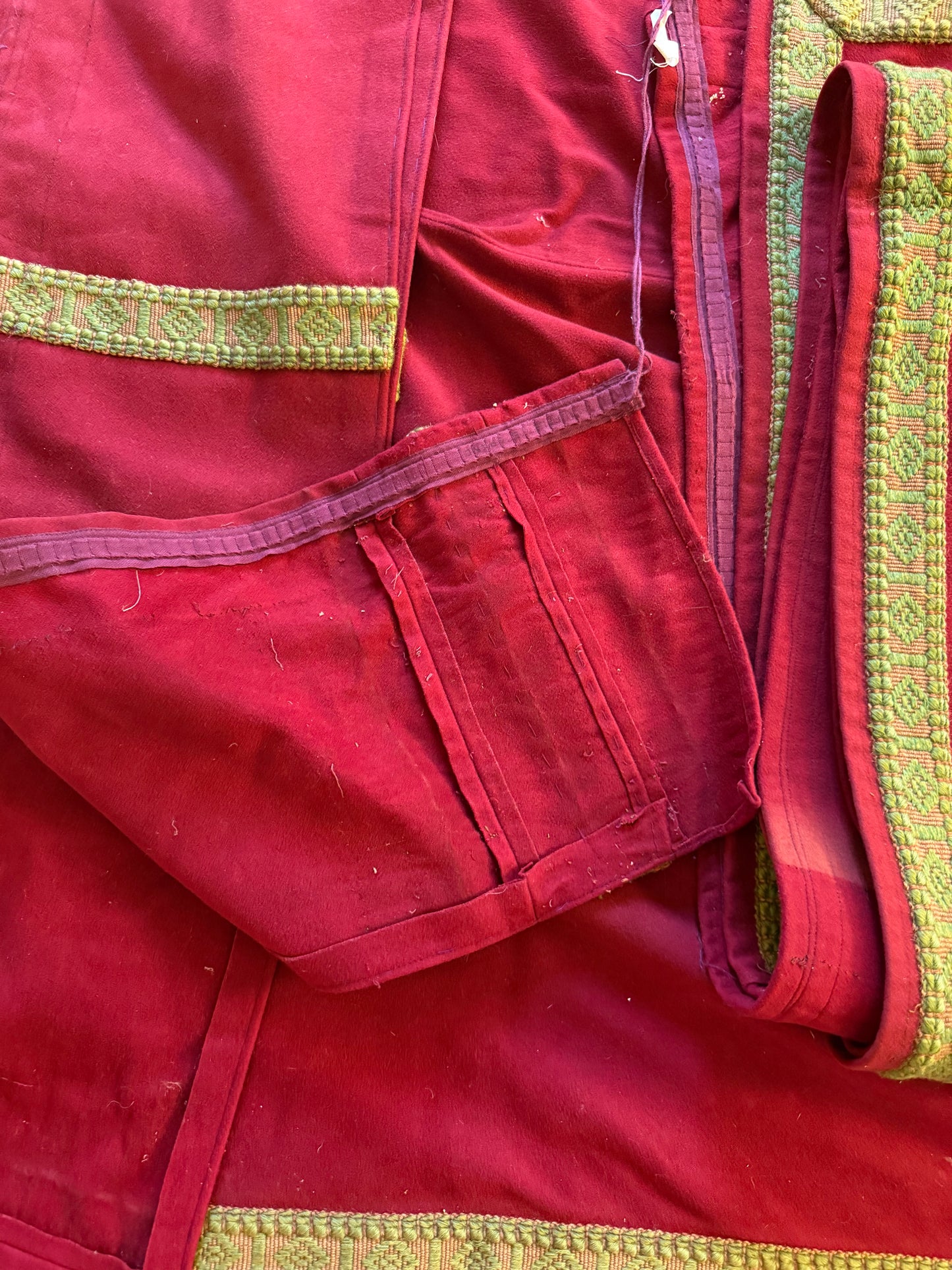 Penicuik House, Scotland ~ Pair Large Wool Curtains & Valance