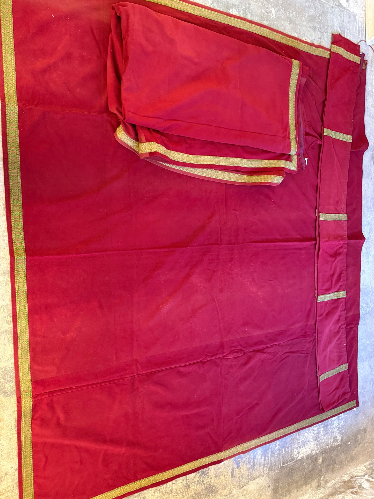 Penicuik House, Scotland ~ Pair Large Wool Curtains & Valance