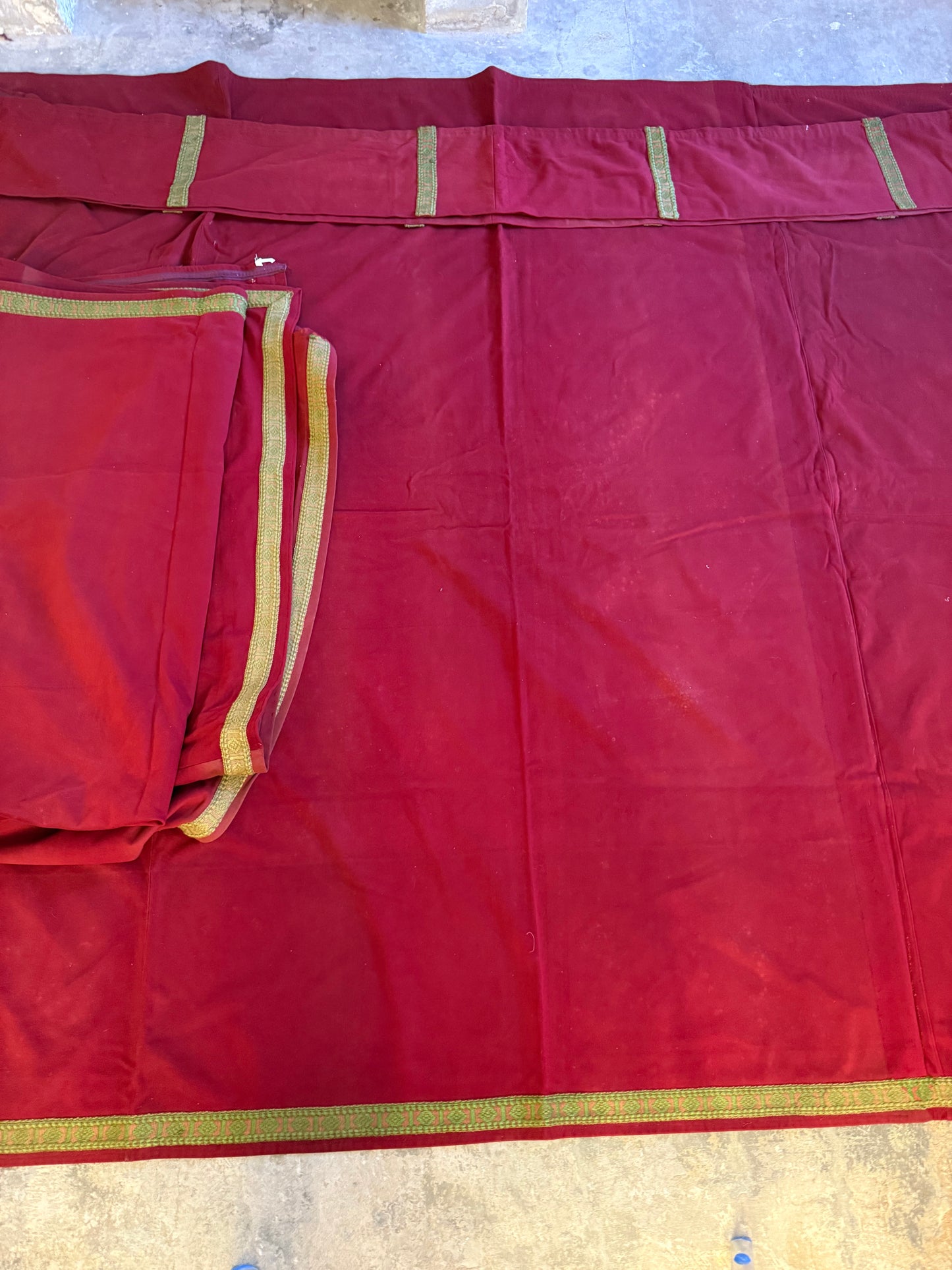 Penicuik House, Scotland ~ Pair Large Wool Curtains & Valance