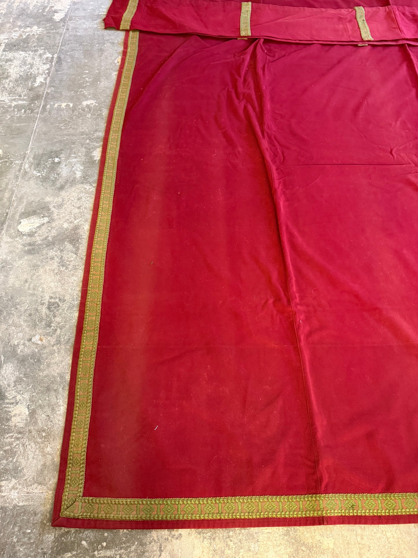 Penicuik House, Scotland ~ Pair Large Wool Curtains & Valance