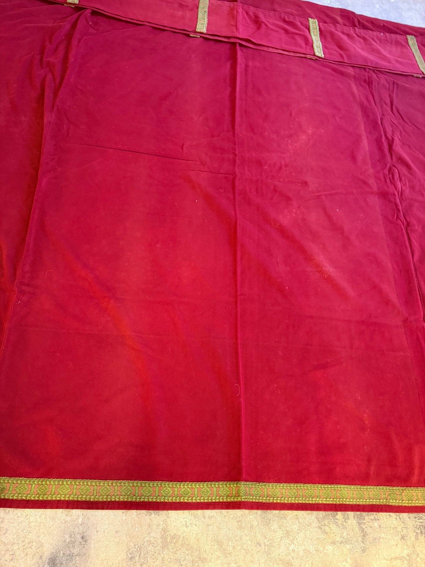 Penicuik House, Scotland ~ Pair Large Wool Curtains & Valance