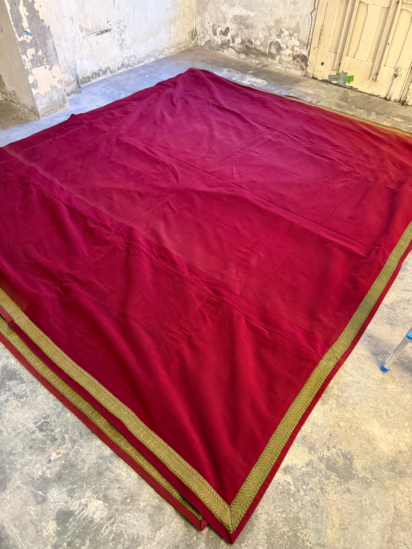 Penicuik House, Scotland ~ Pair Large Wool Curtains & Valance