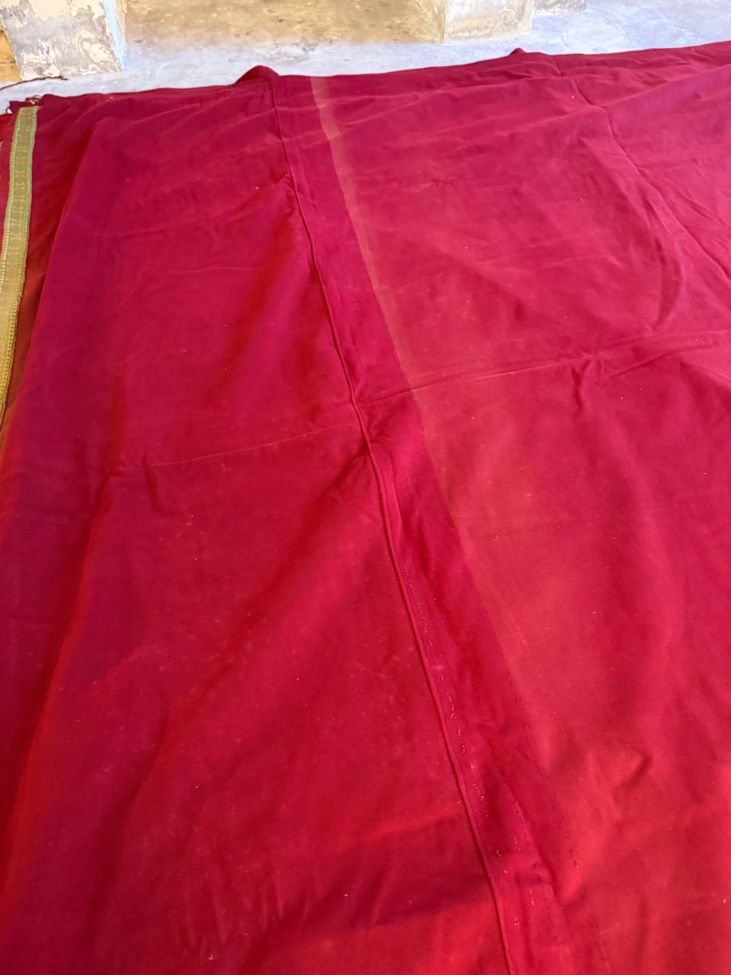 Penicuik House, Scotland ~ Pair Large Wool Curtains & Valance