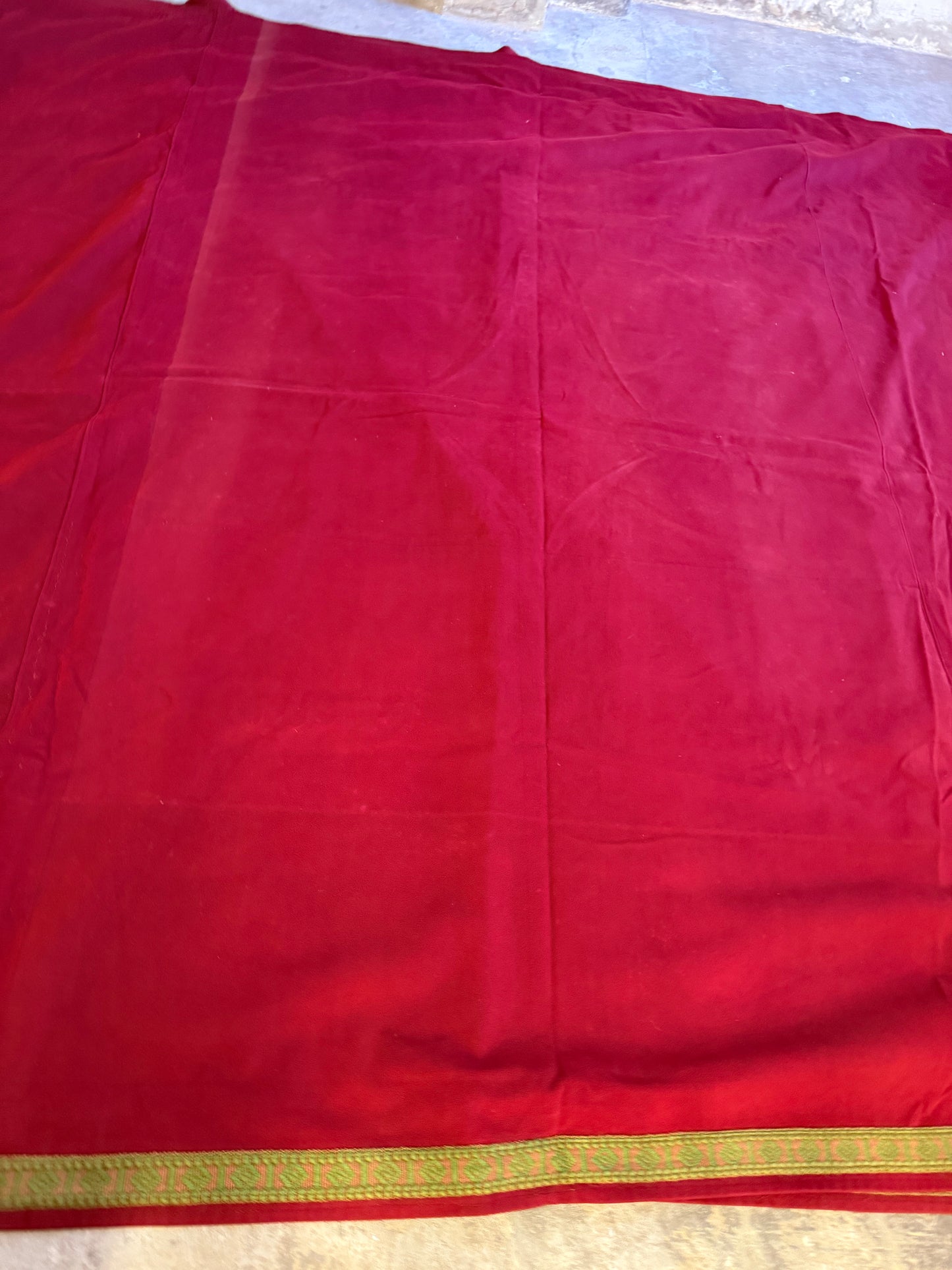 Penicuik House, Scotland ~ Pair Large Wool Curtains & Valance