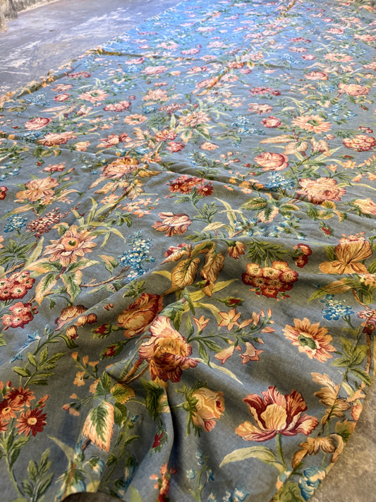 Penicuik House, Scotland ~ Single Quilted Floral Curtain