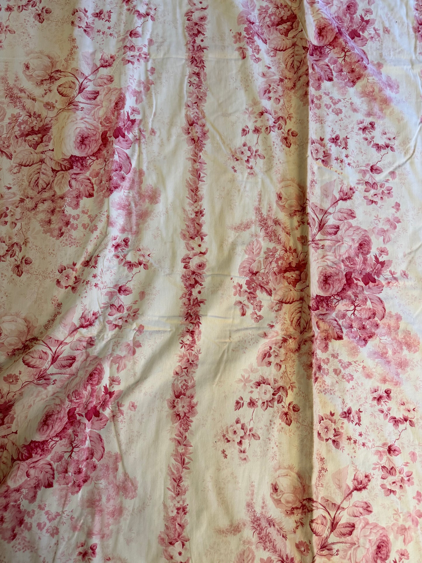 Two Pairs of Pink Toile de Jouy Curtains - Whytock & Reid Miss Lavinia's Room