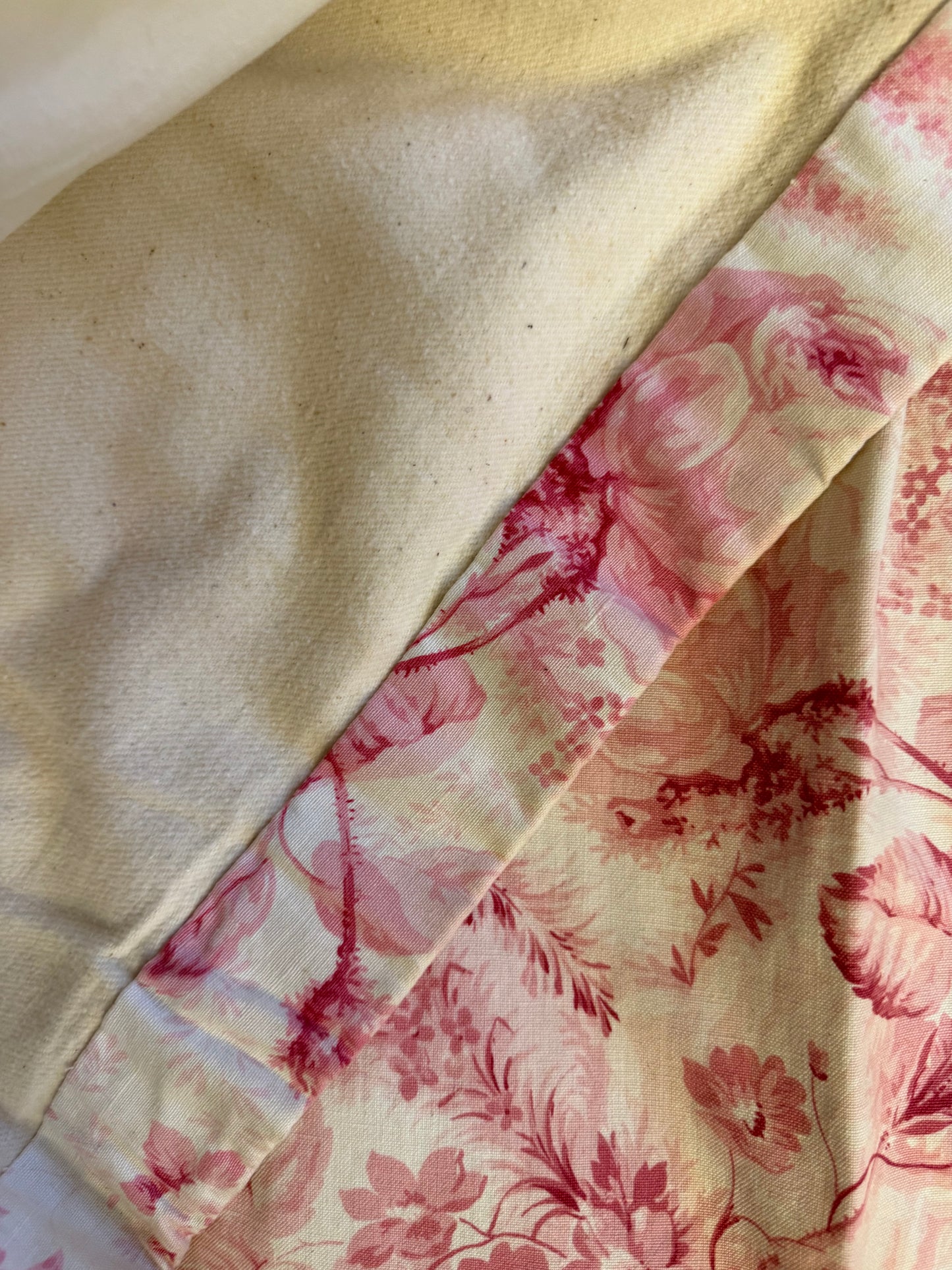 Two Pairs of Pink Toile de Jouy Curtains - Whytock & Reid Miss Lavinia's Room