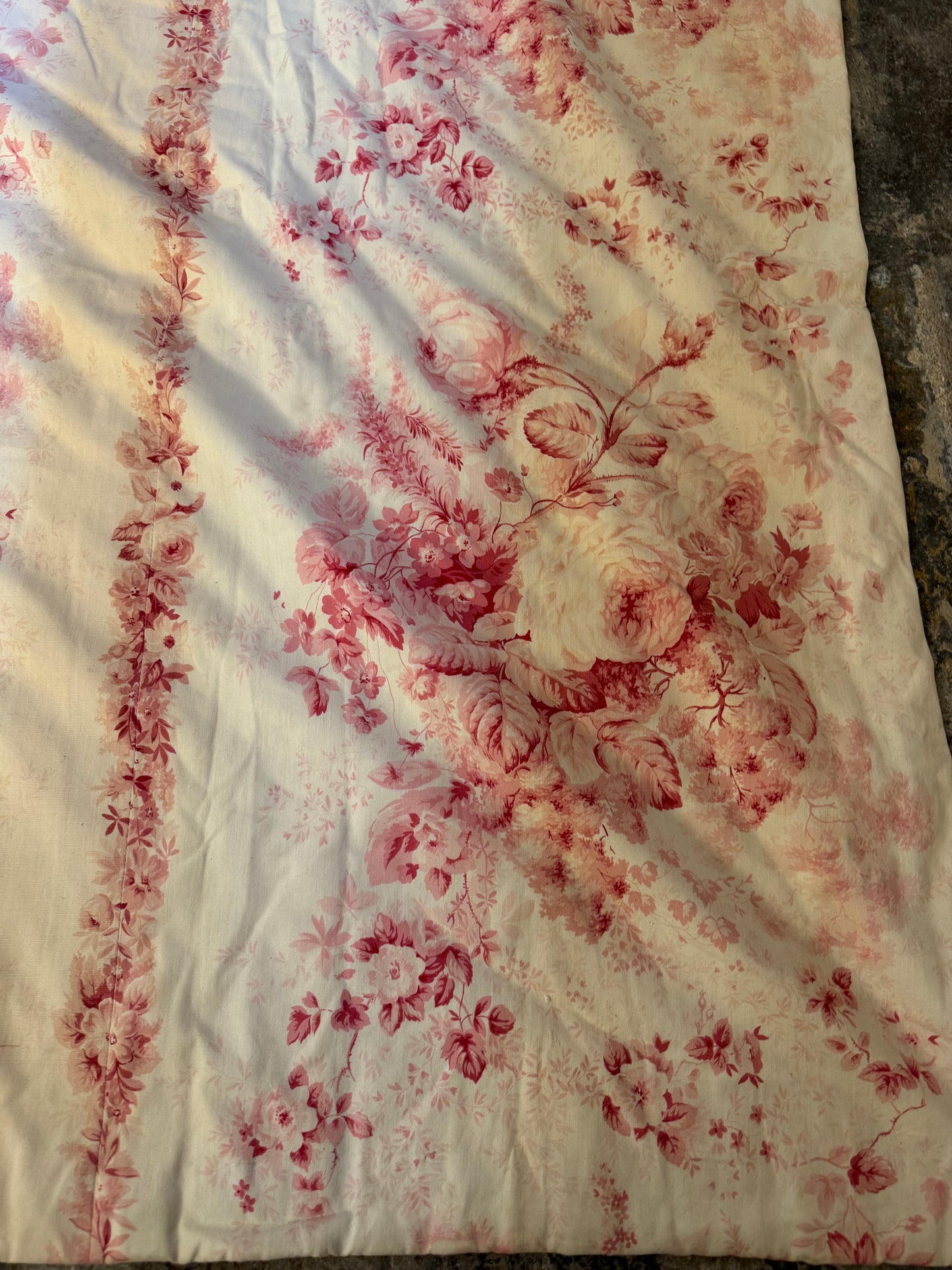 Two Pairs of Pink Toile de Jouy Curtains - Whytock & Reid Miss Lavinia's Room