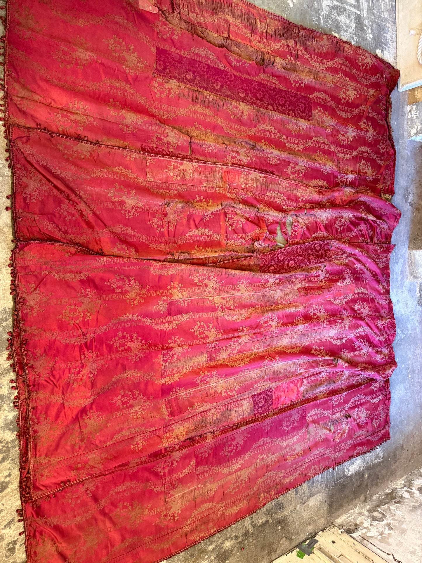 Penicuik House, Scotland ~ Two Pairs of Curtains - Faded grandeur