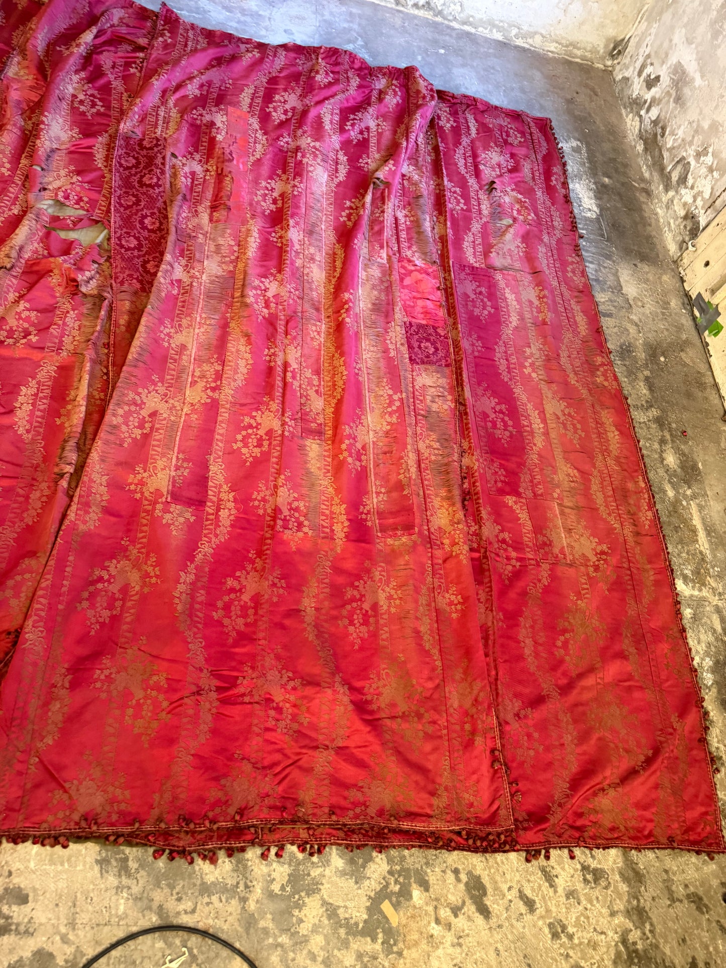 Penicuik House, Scotland ~ Two Pairs of Curtains - Faded grandeur