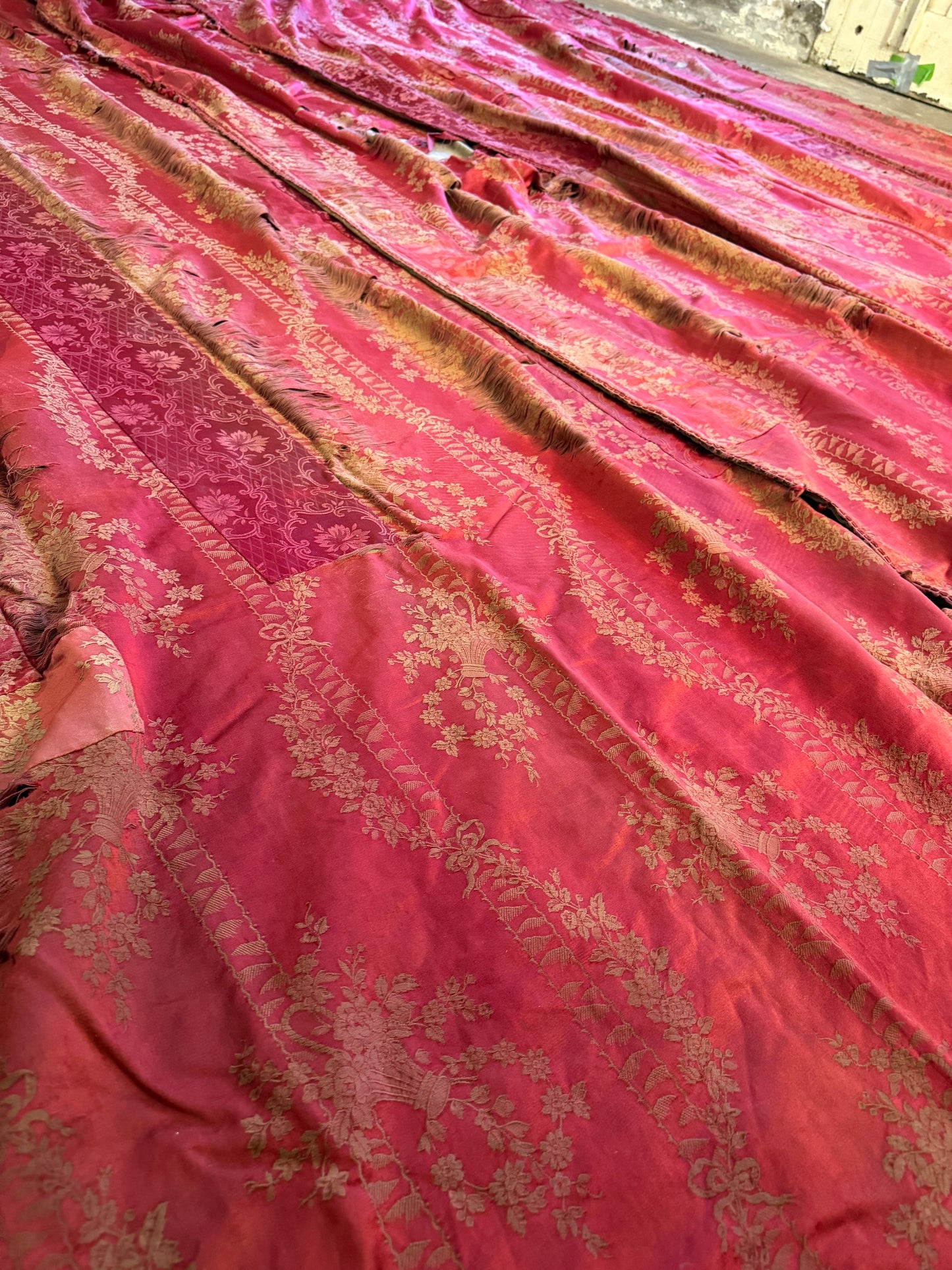 Penicuik House, Scotland ~ Two Pairs of Curtains - Faded grandeur