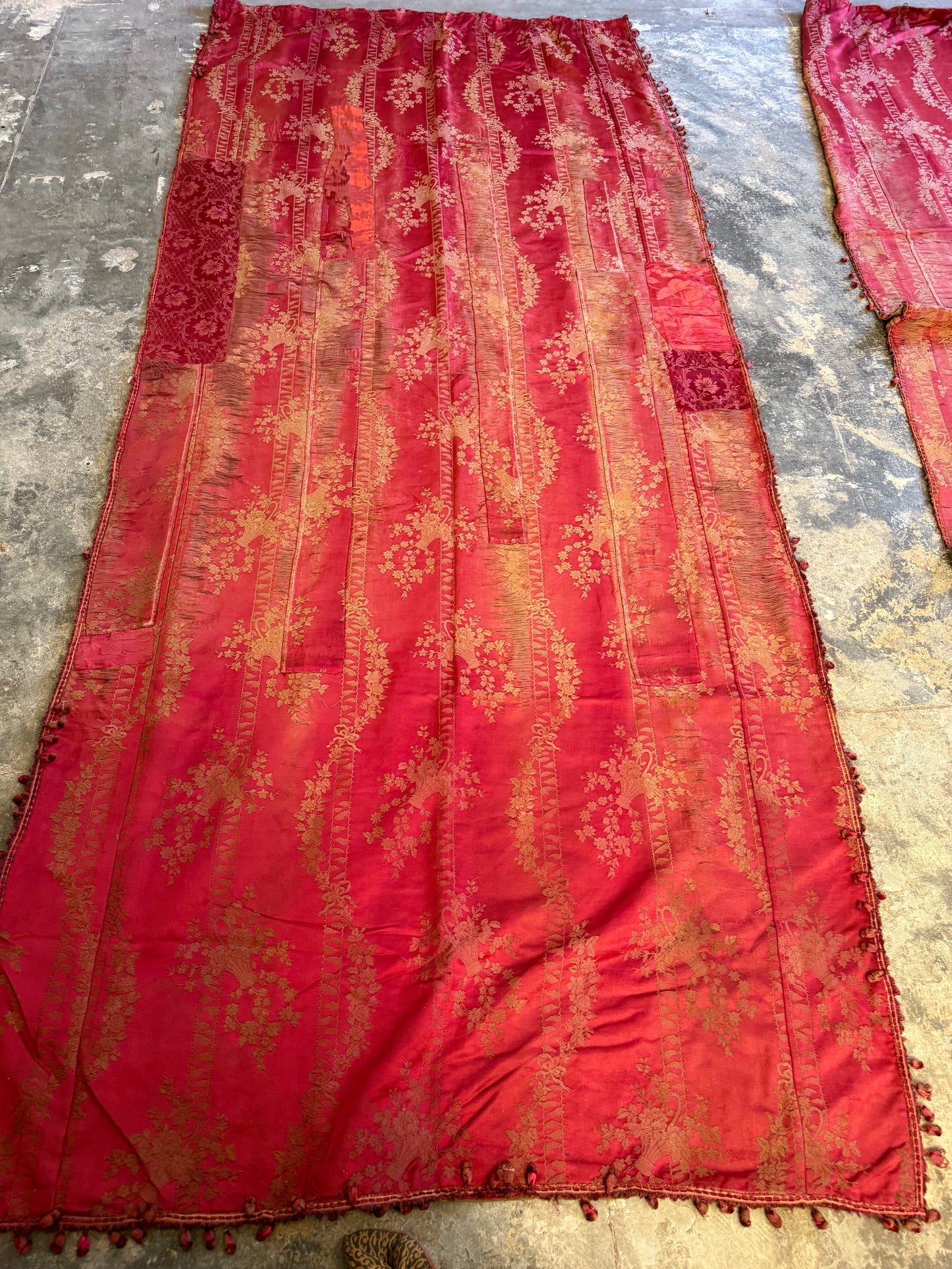 Penicuik House, Scotland ~ Two Pairs of Curtains - Faded grandeur