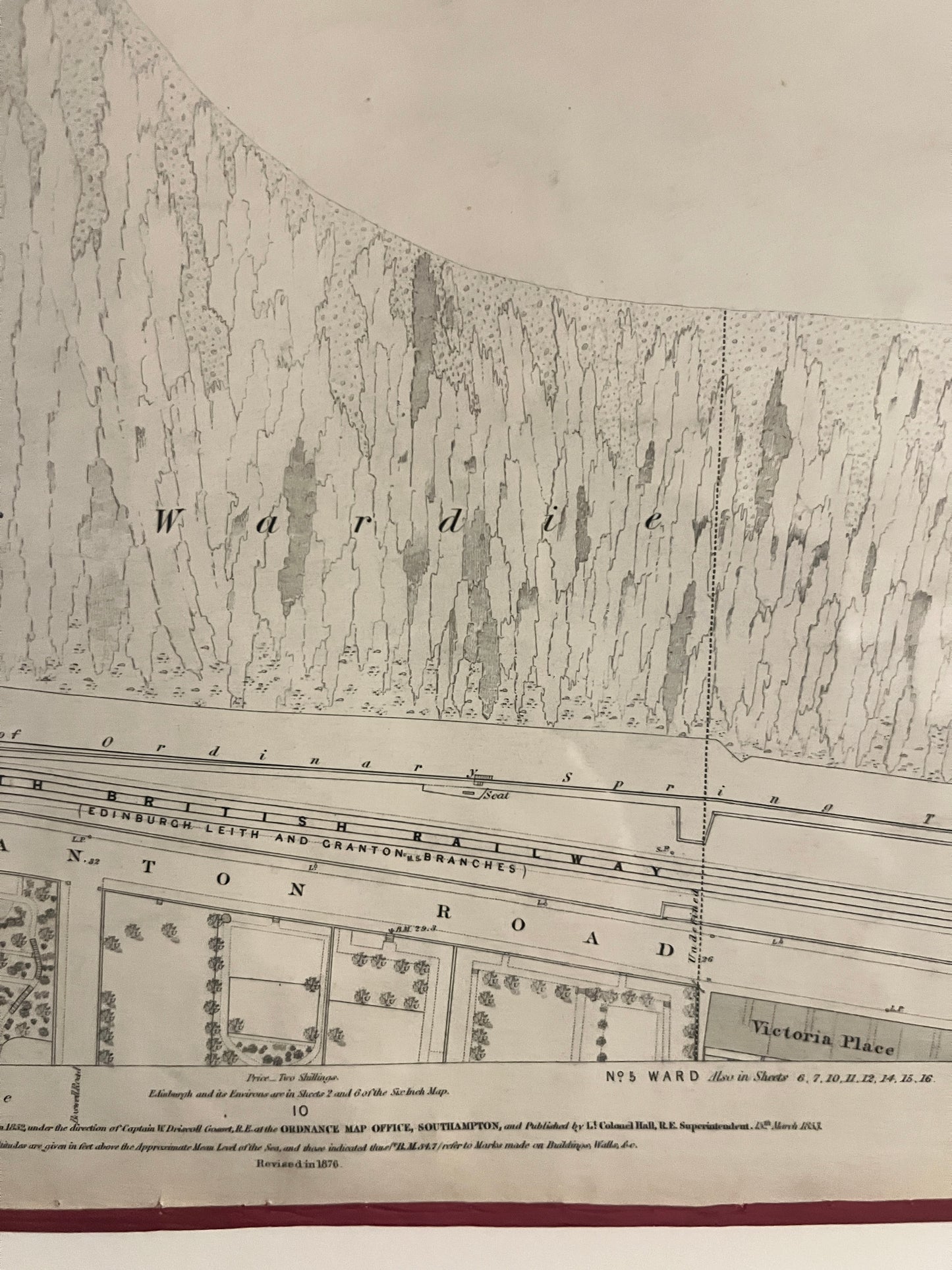 An Edinburgh Map c1876 ~ Salt Springs of Wardie, Lower Granton Road, Eastern Breakwater.