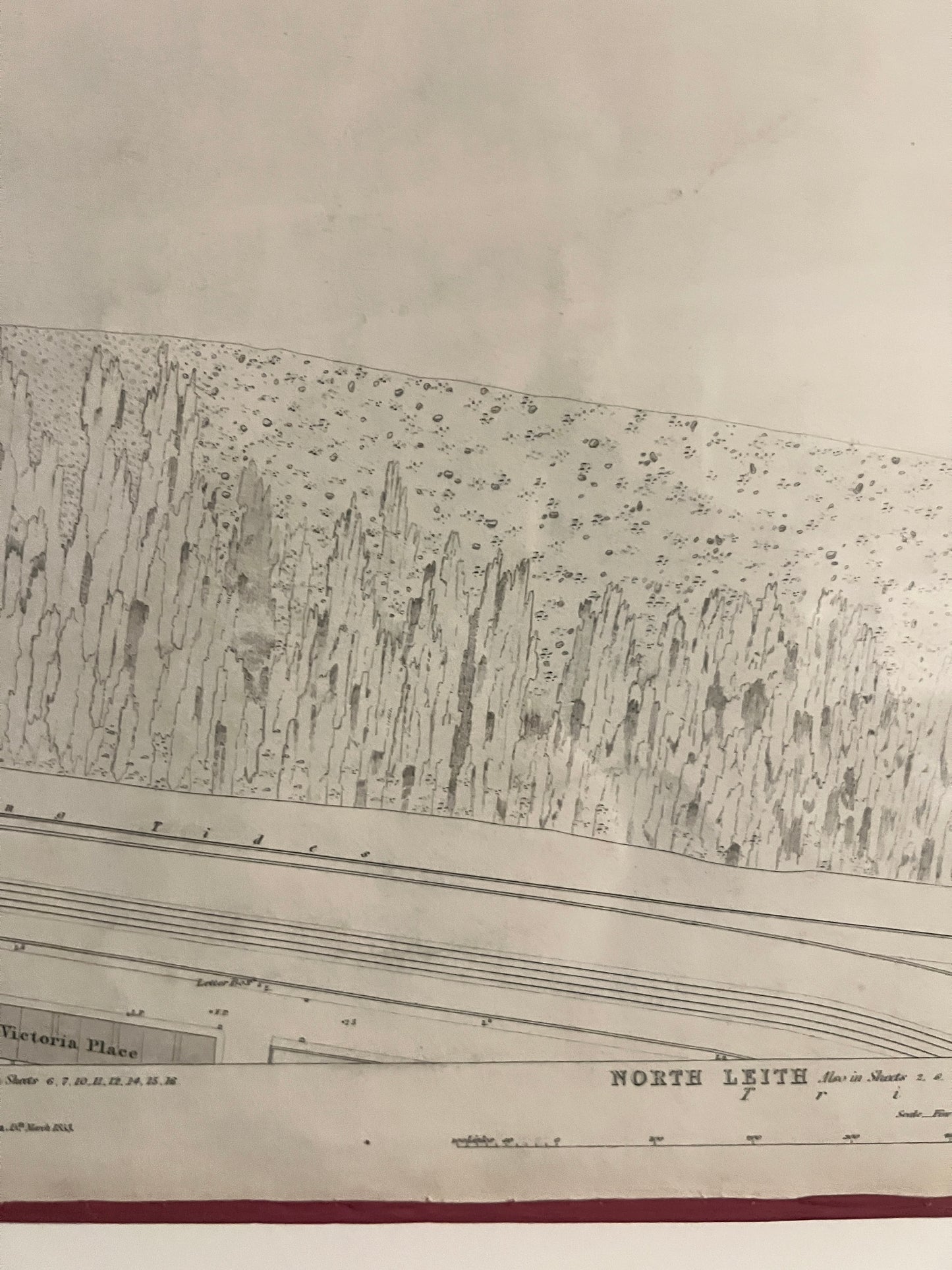 An Edinburgh Map c1876 ~ Salt Springs of Wardie, Lower Granton Road, Eastern Breakwater.