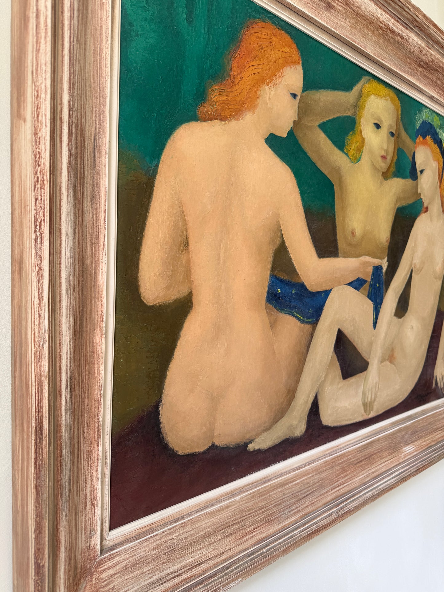 Three Nudes, 1944 | Monumental European Modernist Oil Painting