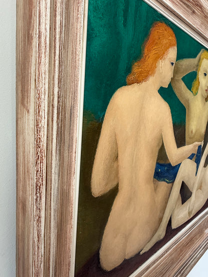 Three Nudes, 1944 | Monumental European Modernist Oil Painting