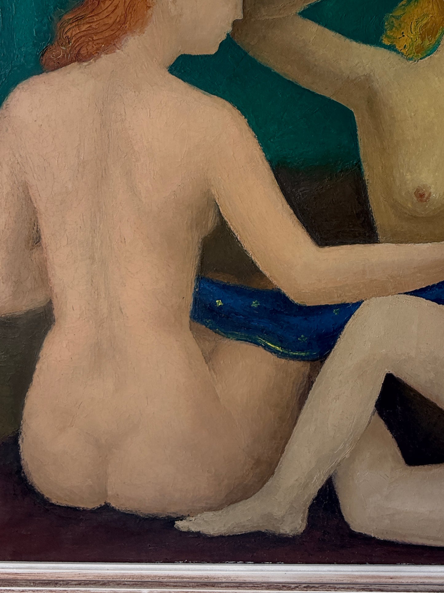 Three Nudes, 1944 | Monumental European Modernist Oil Painting