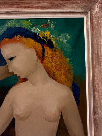 Three Nudes, 1944 | Monumental European Modernist Oil Painting