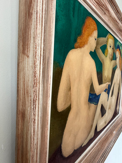 Three Nudes, 1944 | Monumental European Modernist Oil Painting
