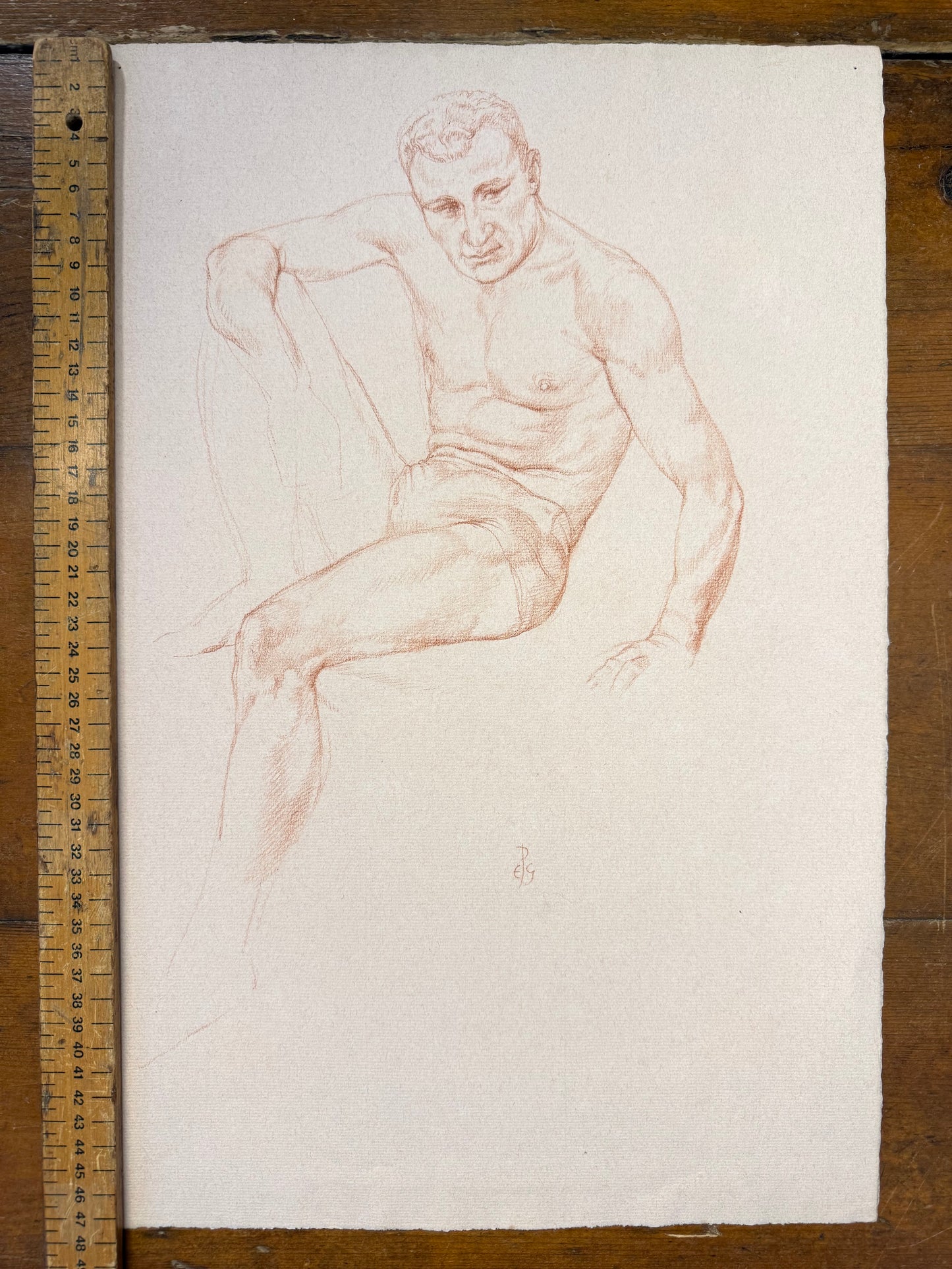 A Life Pencil Drawing of a Gentleman on paper.