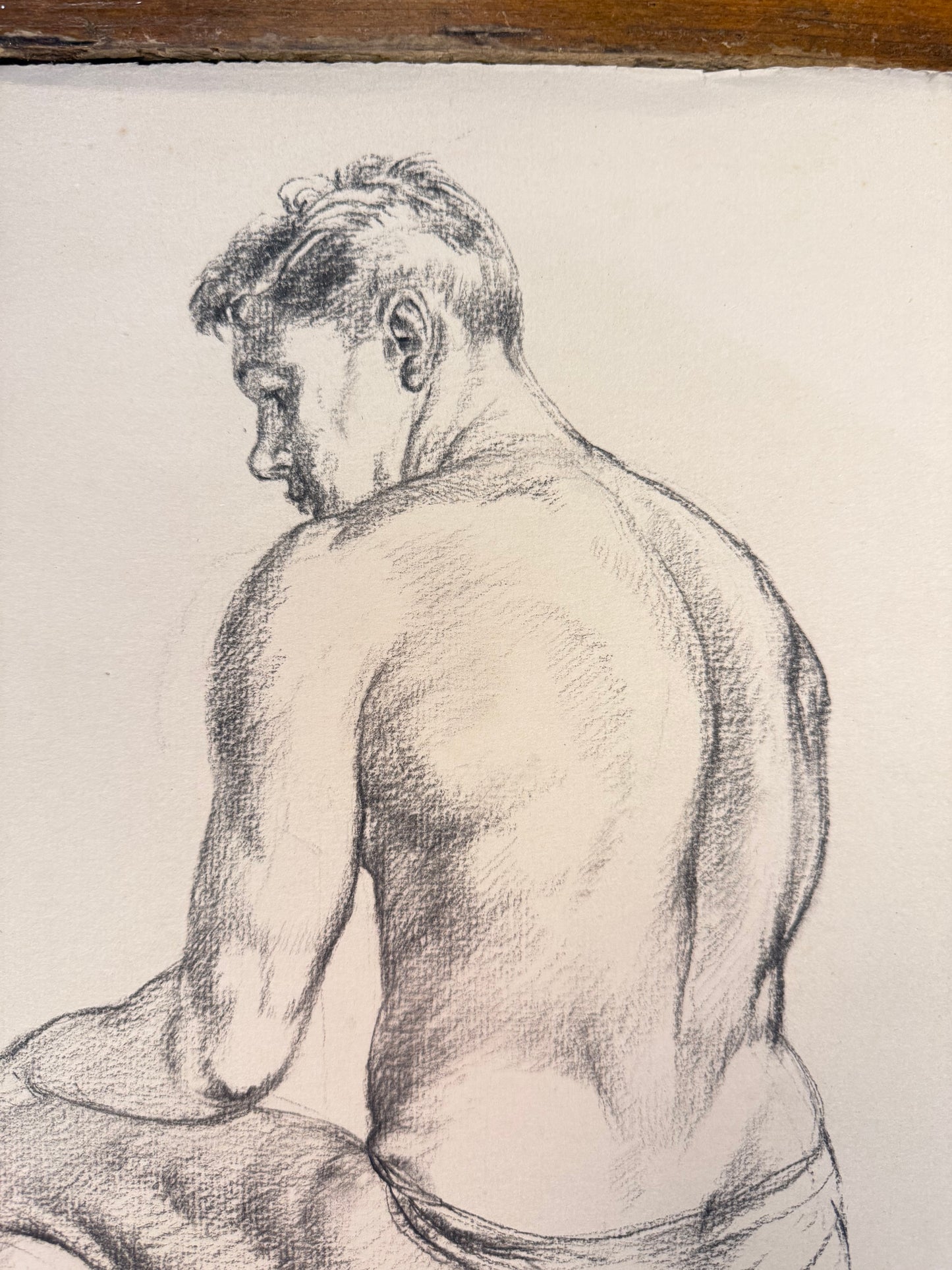 A Life Pencil Drawing of a Gentleman on paper.