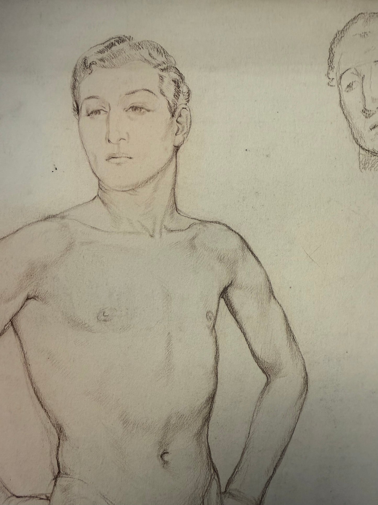 A Life Pencil Drawing of a Gentleman on paper.