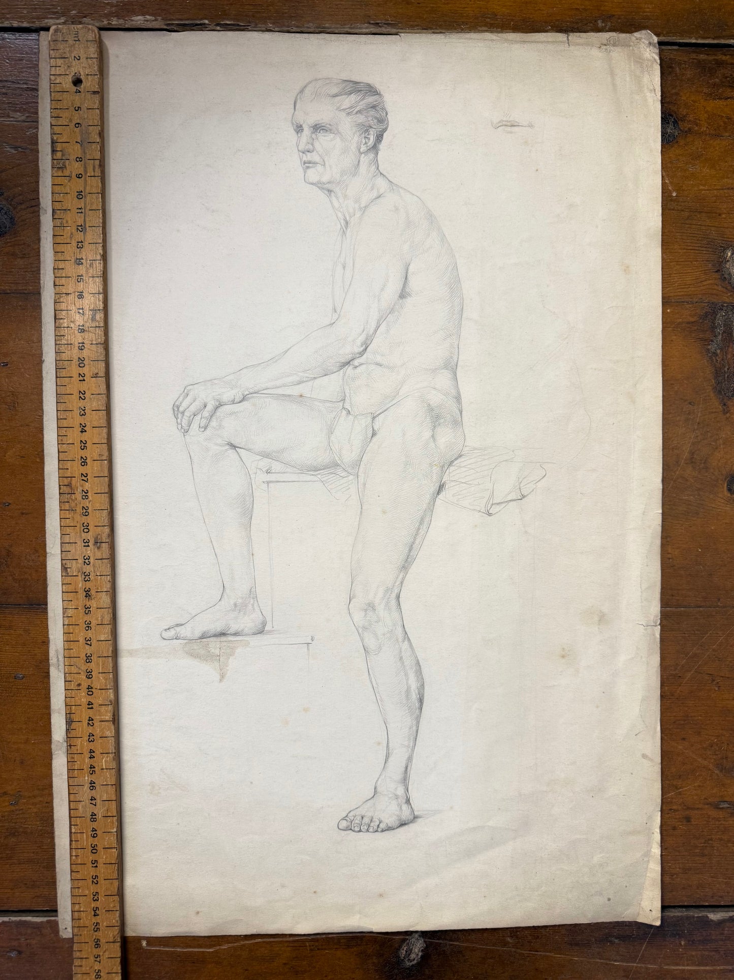 A Life Pencil Drawing of a Gentleman on paper.