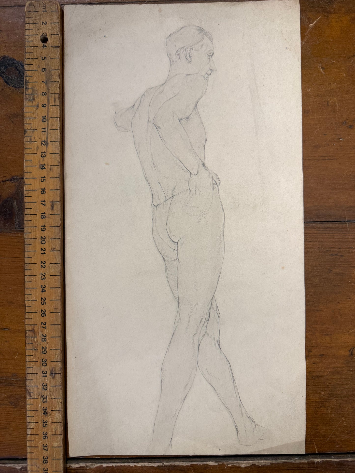 A Life Pencil Drawing of a Gentleman on paper.