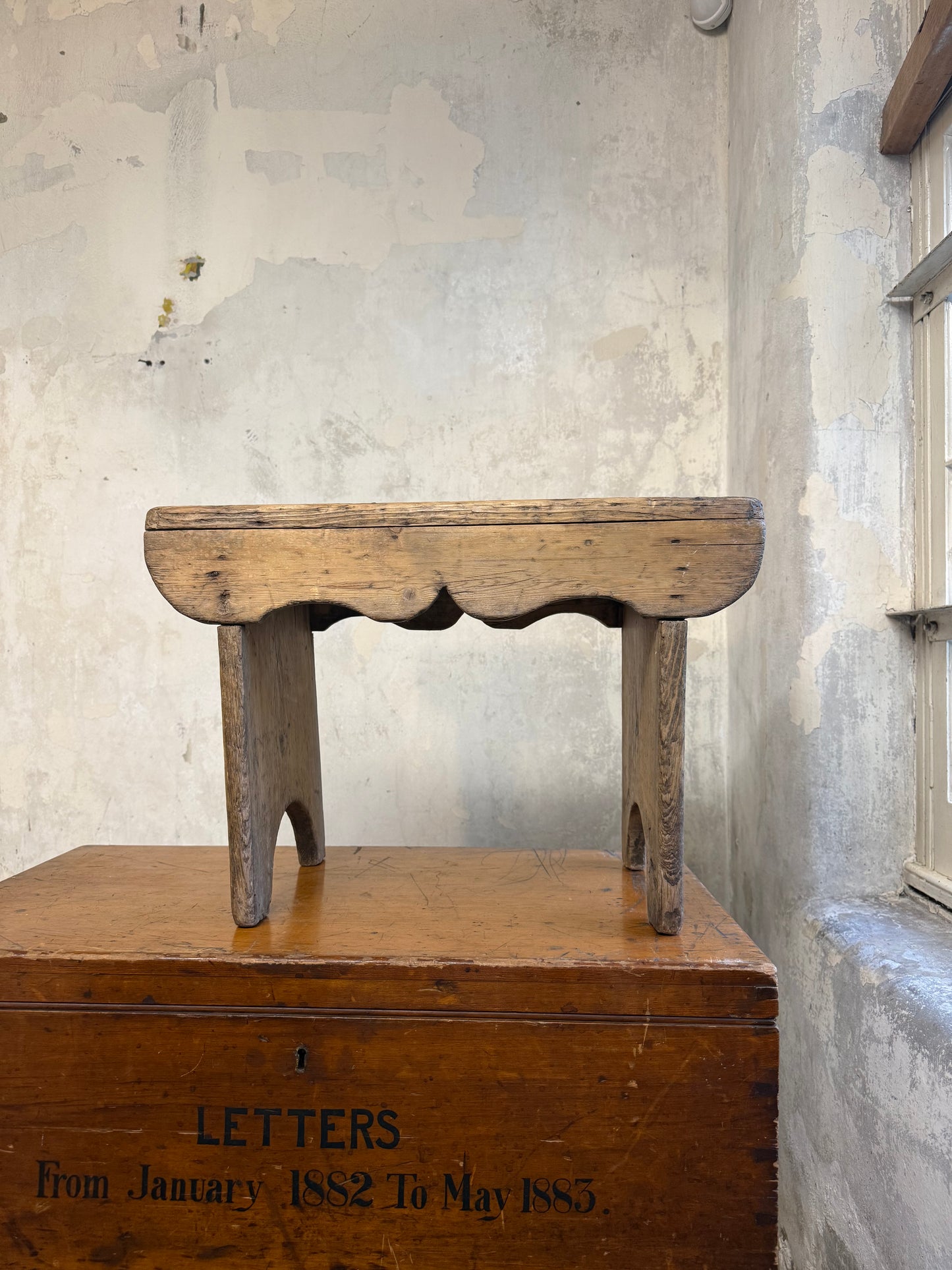 A 19thC Scottish Vernacular Creepie Stool (No 2)