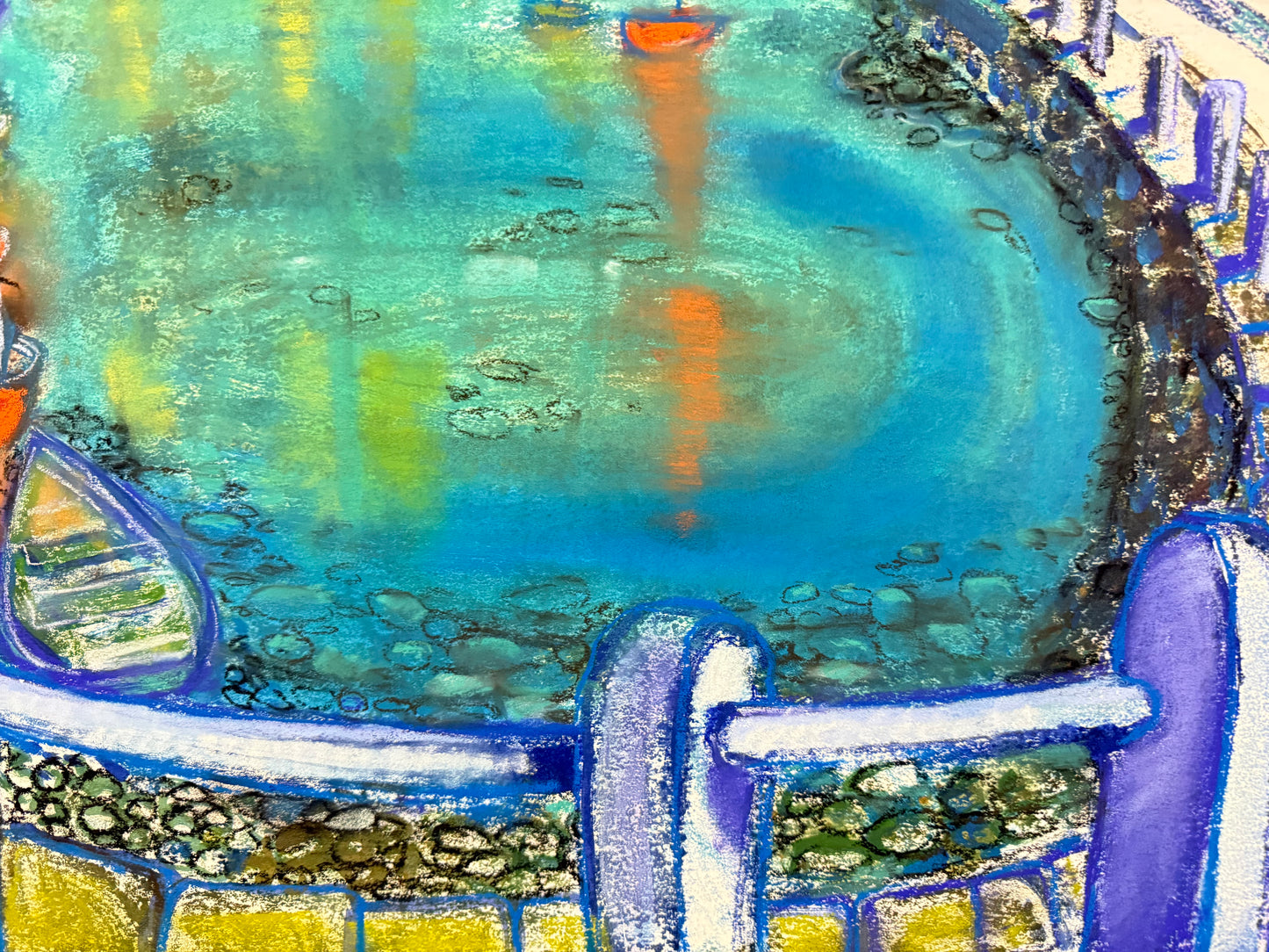 Green Harbour with Boats - ISOBEL COLVILLE Scottish | 1935 - 2025