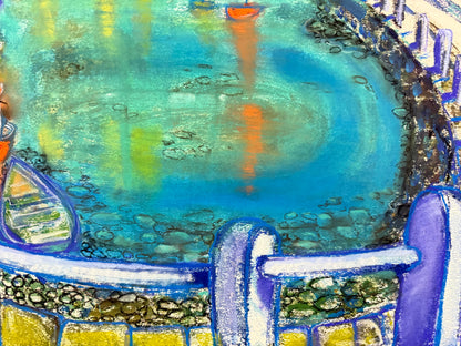 Green Harbour with Boats - ISOBEL COLVILLE Scottish | 1935 - 2025