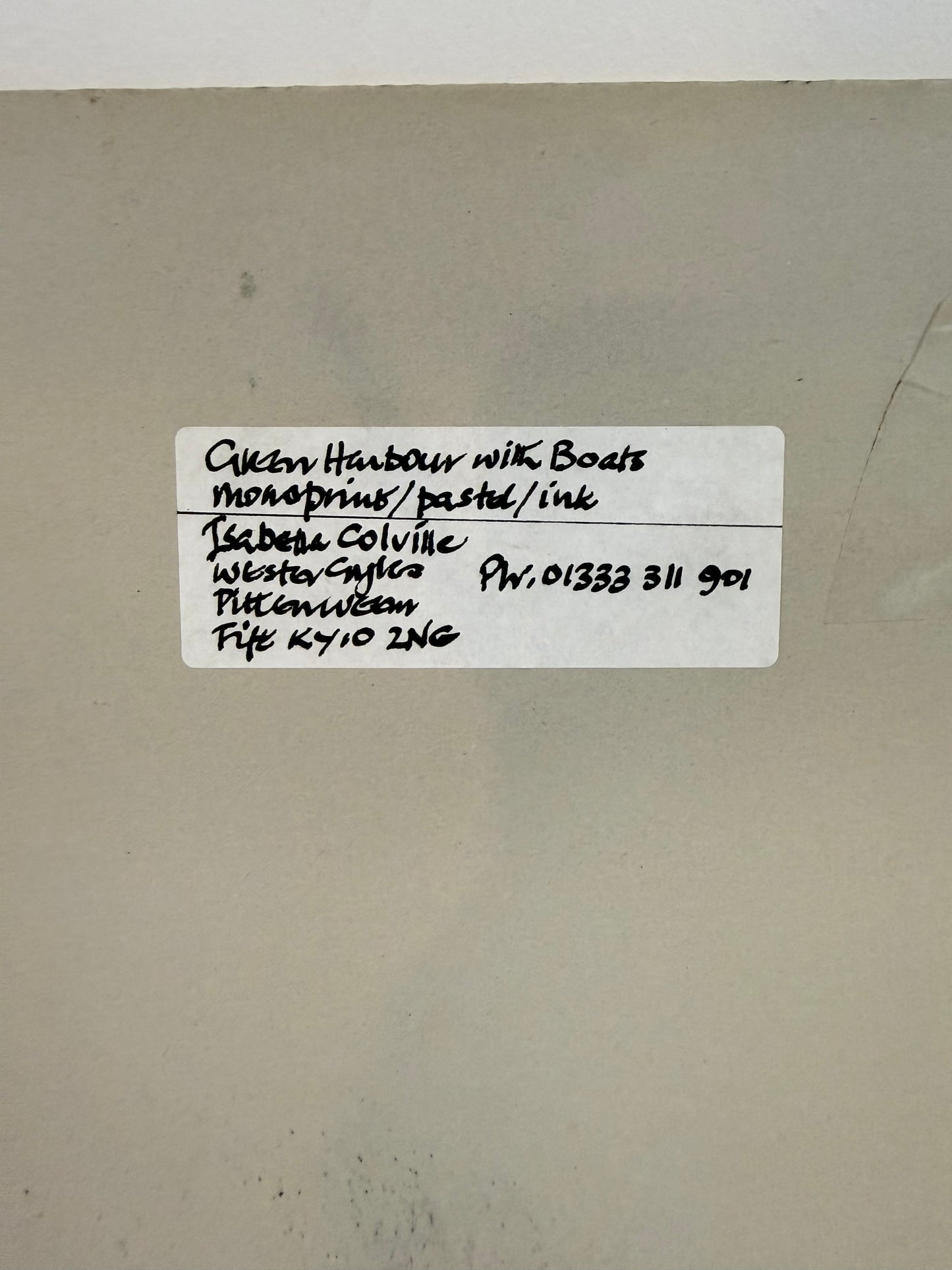 Green Harbour with Boats - ISOBEL COLVILLE Scottish | 1935 - 2025