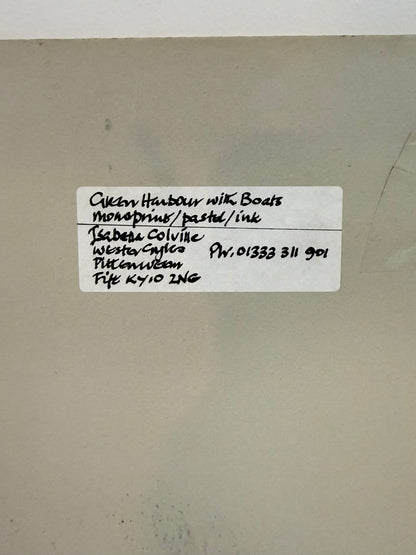 Green Harbour with Boats - ISOBEL COLVILLE Scottish | 1935 - 2025