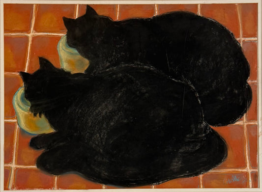 Two Black Cats - ISOBEL COLVILLE Scottish | 1935 - 2025