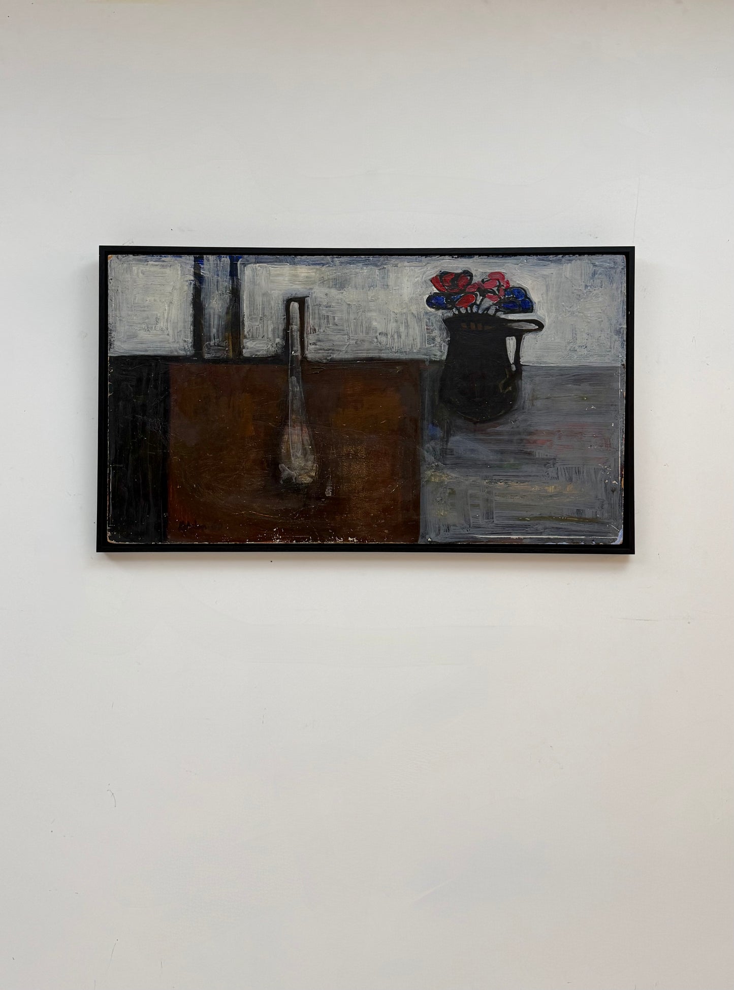 Red and Blue Flowers - EWEN McASLAN Scottish | 1936 – 2008
