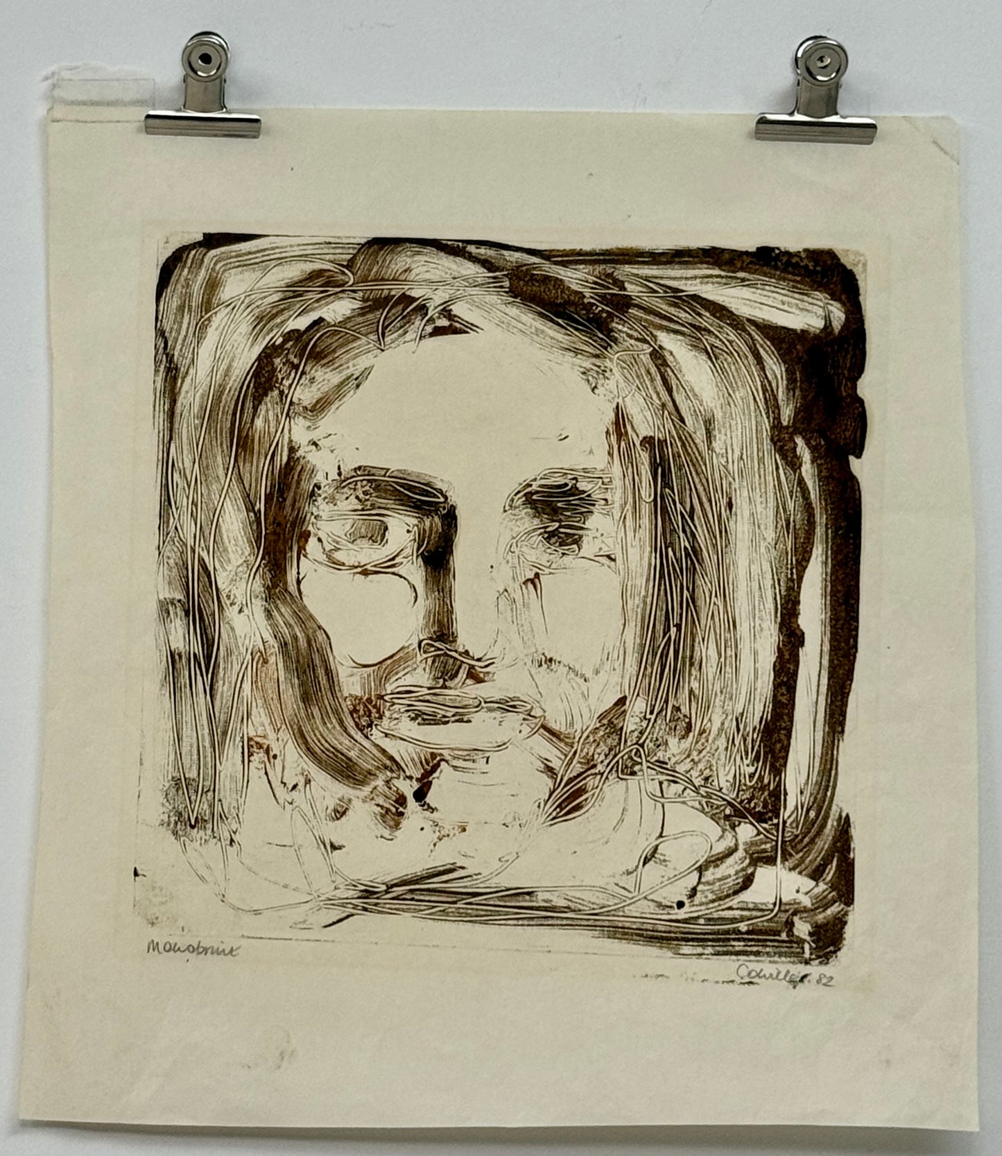 Monoprint Portrait - ISOBEL COLVILLE Scottish | 1935 - 2025
