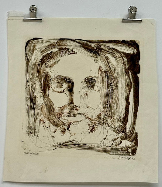 Monoprint Portrait - ISOBEL COLVILLE Scottish | 1935 - 2025