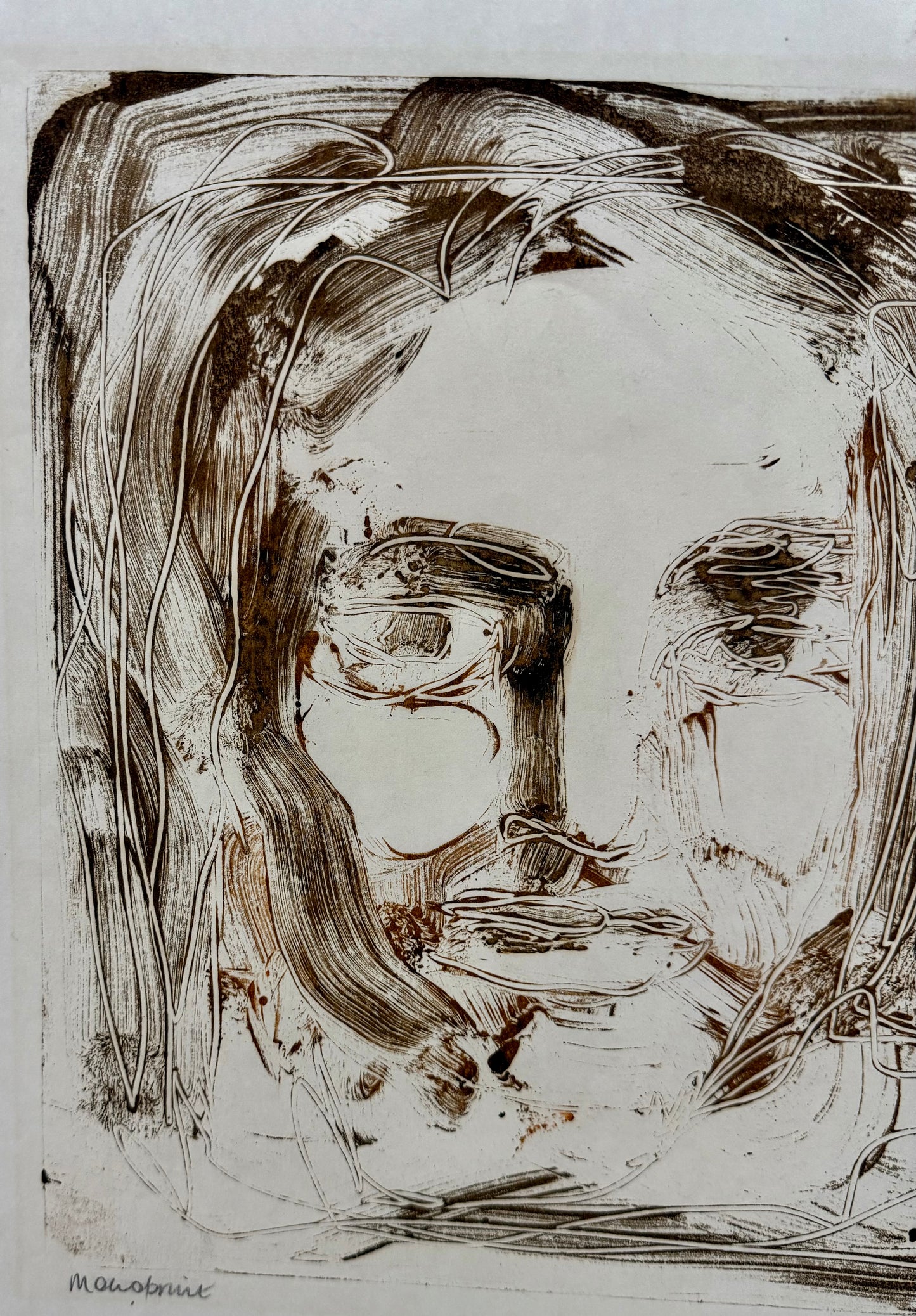 Monoprint Portrait - ISOBEL COLVILLE Scottish | 1935 - 2025