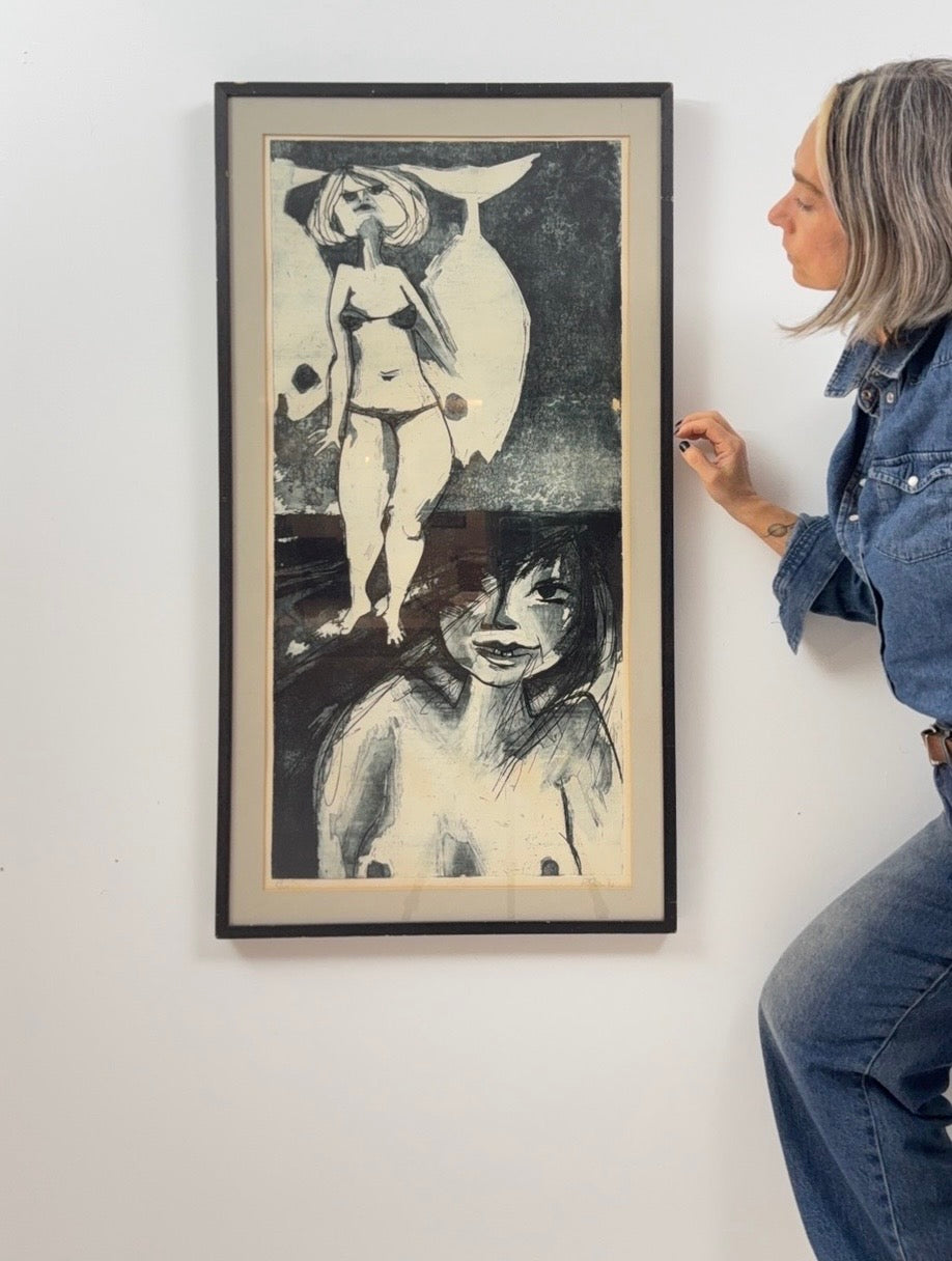 Figurative Composition with Two Women | Dutch School, 1961