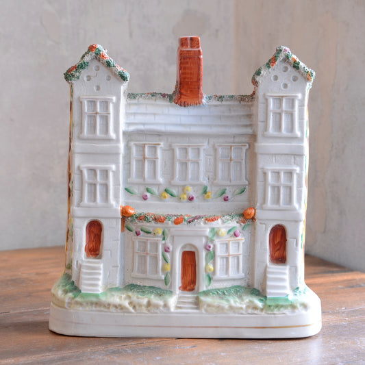 19th Century Staffordshire Flat Back model of a Country House.