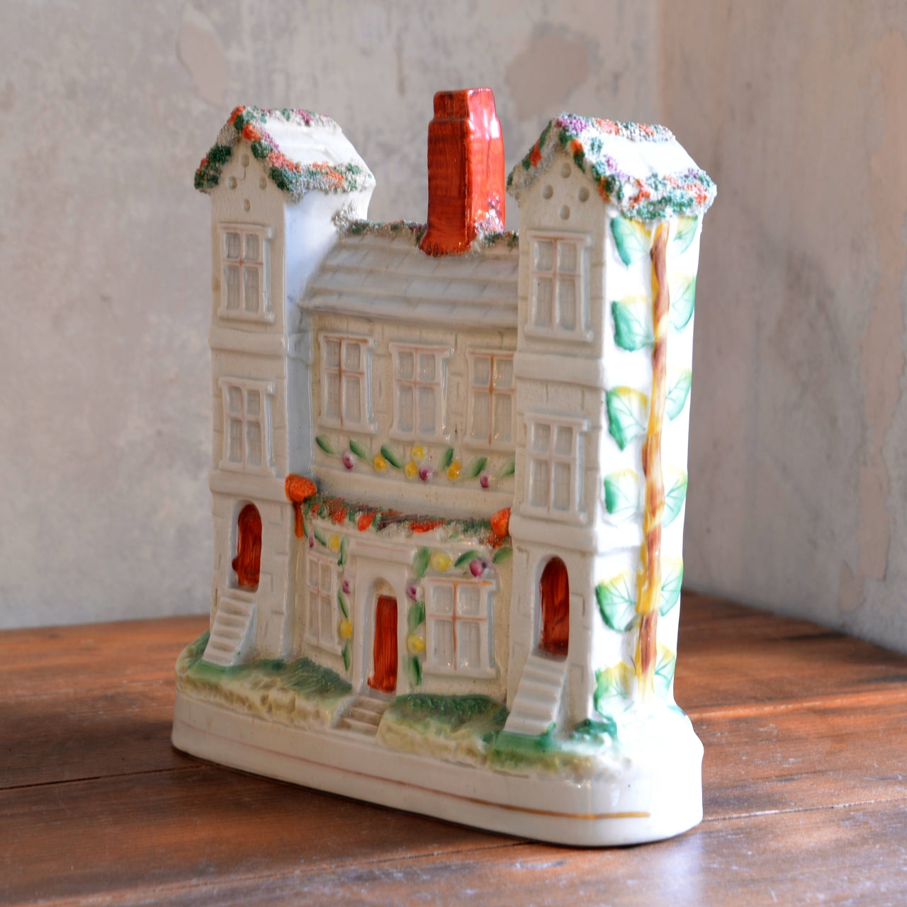 19th Century Staffordshire Flat Back model of a Country House.