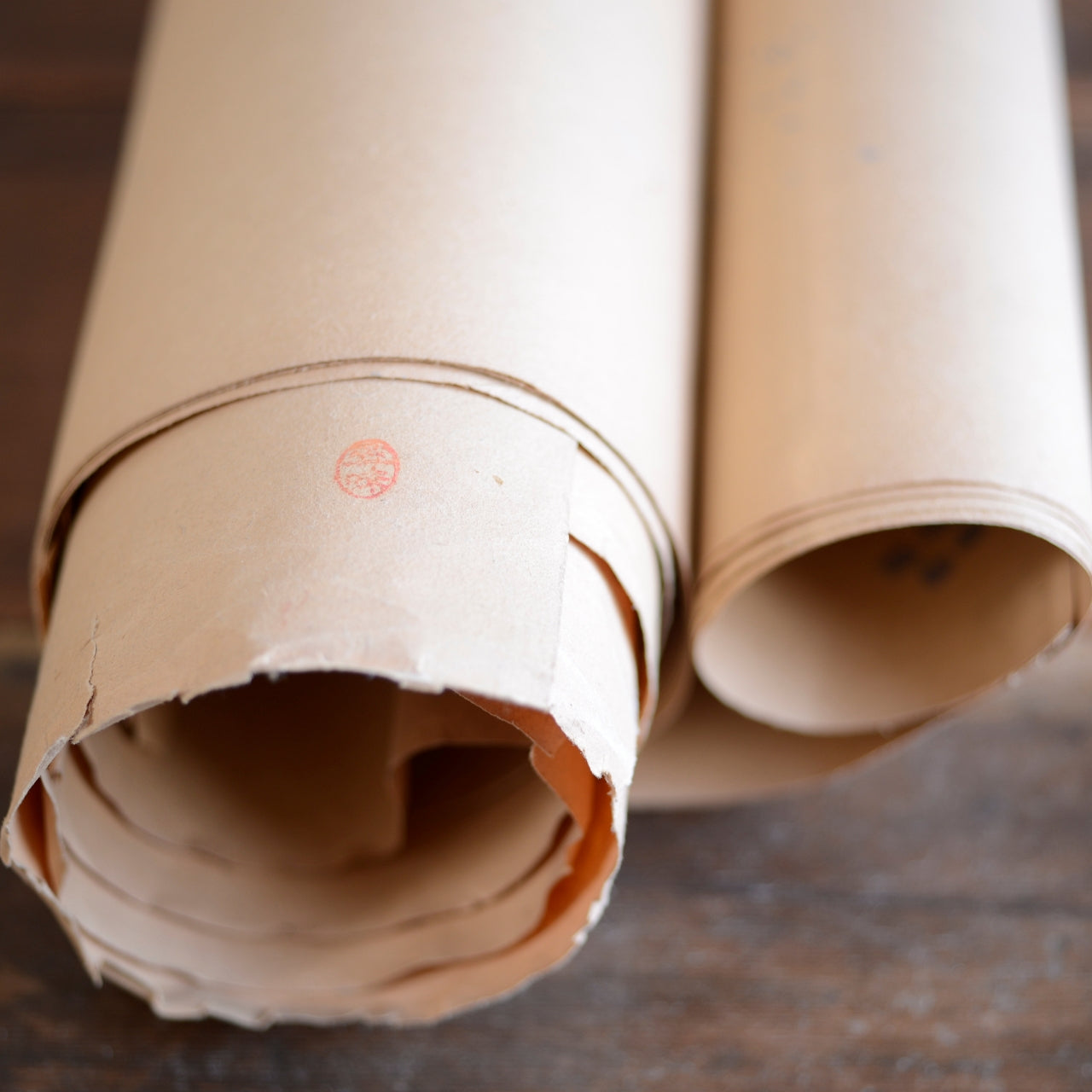 Rolls of block printed Japanese Paper