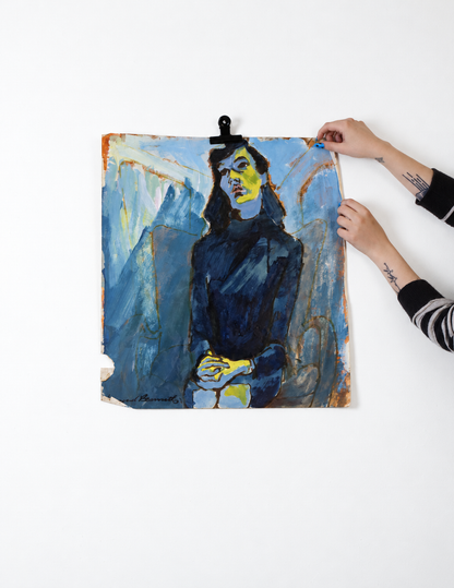 Seated Woman in Blue