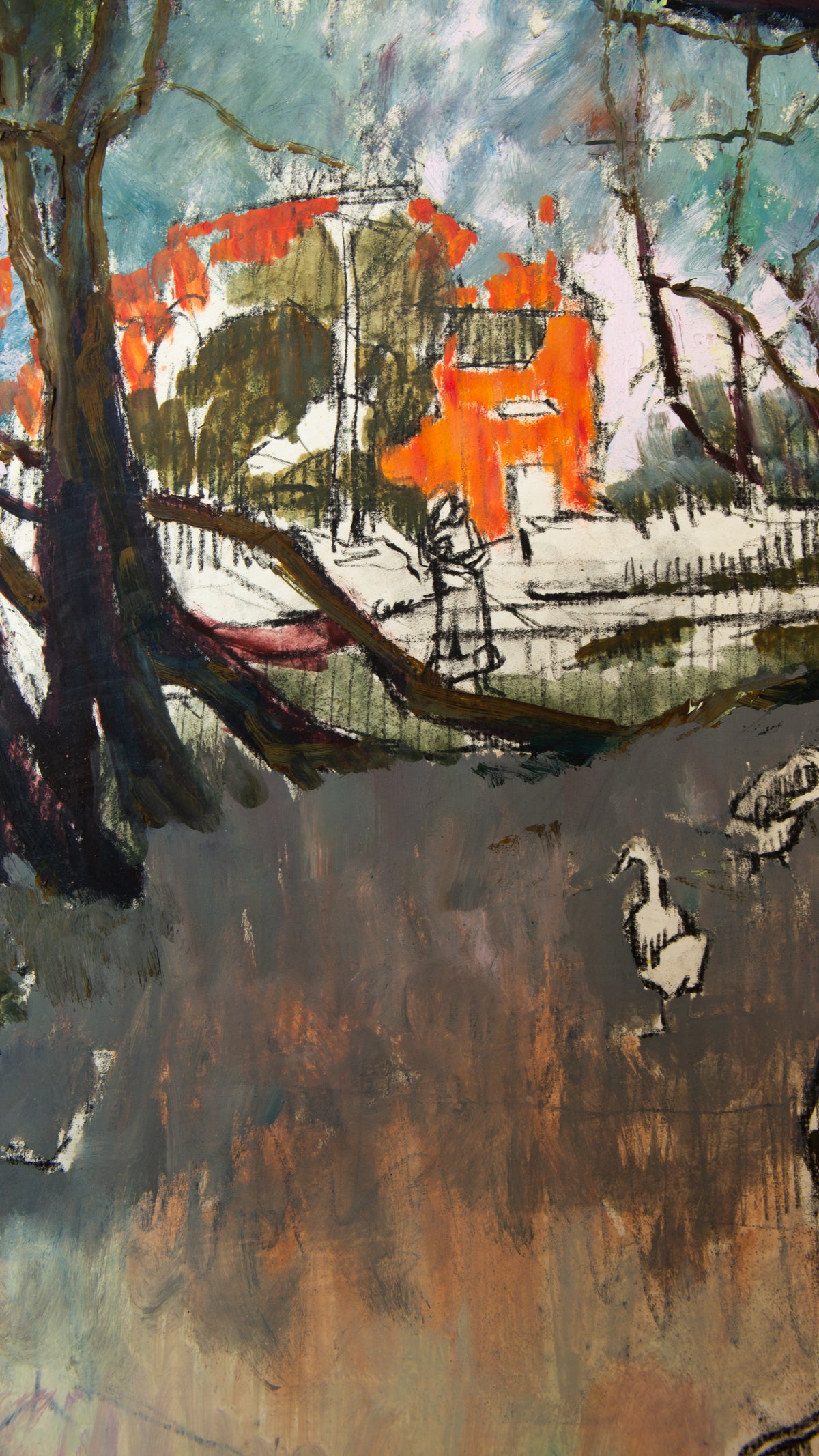Unknown Landscape on paper - LEONARD BENNETTS, New Zealand | 1933-2004