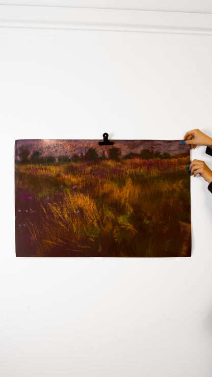 Fields of Grasses on paper - LEONARD BENNETTS, New Zealand | 1933-2004