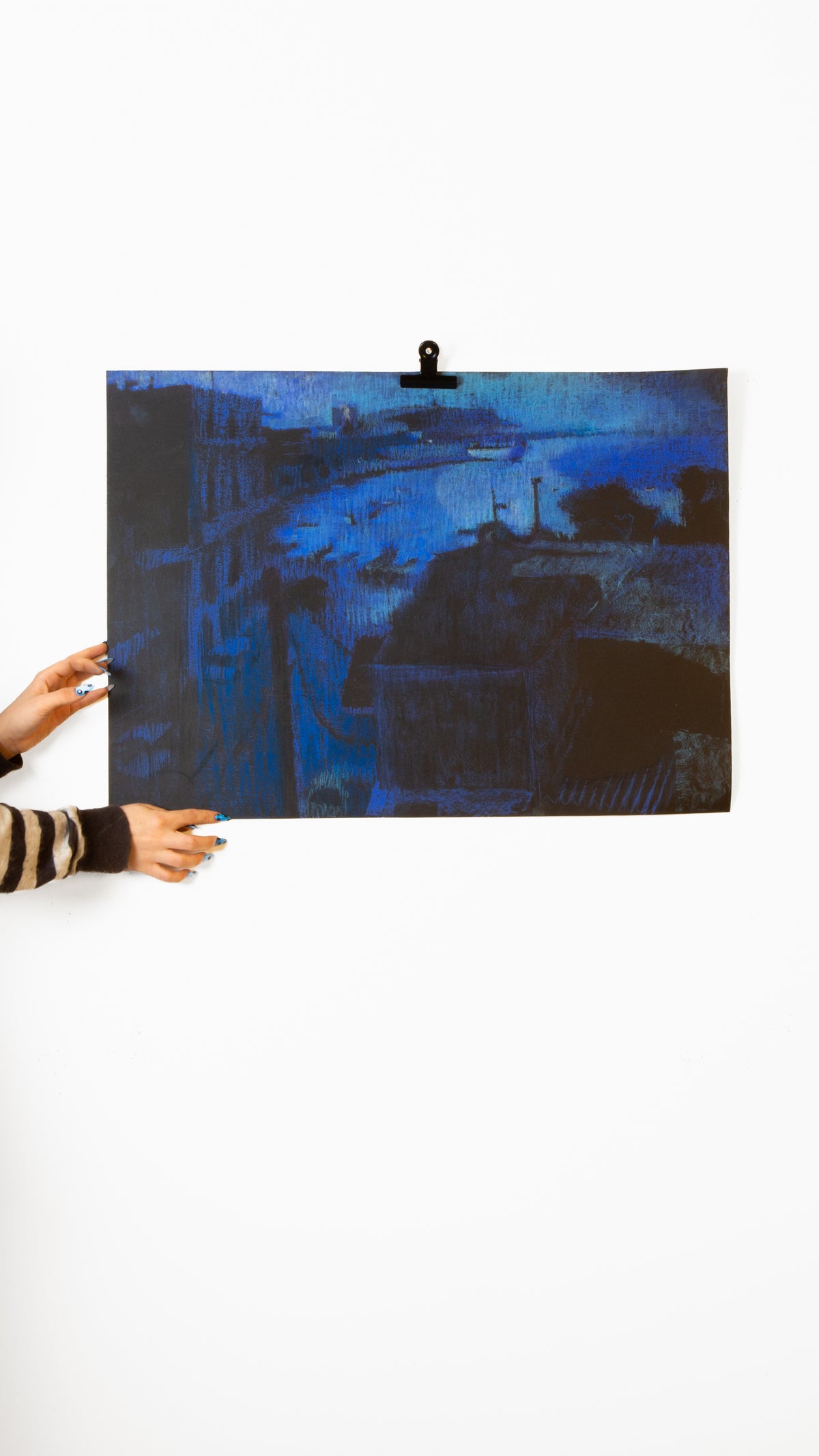 Scene in Blue on paper - LEONARD BENNETTS, New Zealand | 1933-2004