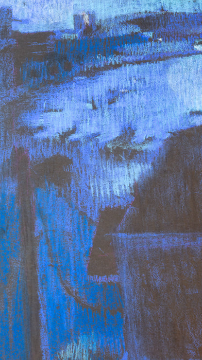 Scene in Blue on paper - LEONARD BENNETTS, New Zealand | 1933-2004