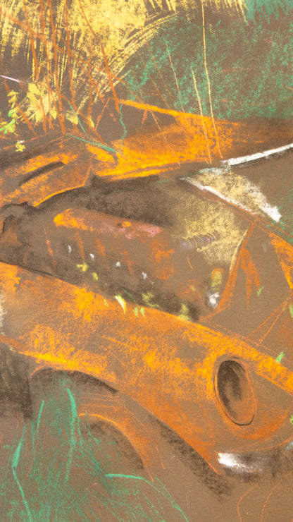 Rusty Vehicle on paper - LEONARD BENNETTS, New Zealand | 1933-2004