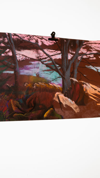 Tree Landscape on paper - LEONARD BENNETTS, New Zealand | 1933-2004